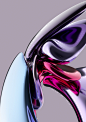 3D abstract bold chrome Colourful  flow glass metal Wallpapers soft