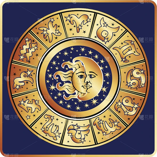 黄道十二宫与月亮、太阳相接图片_其他图片图片素材-花瓣网