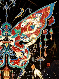 敦煌|宫灯蝴蝶 - 小红书
