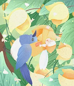 《雪孩子》-秋季系列插画_吃一口桃子__插画师作品_涂鸦王国gracg.com