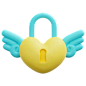 Heart Lock 3D Icon