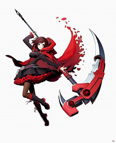 插画 少女 封面 头像 人物 p站 二次元 壁纸 原创 rwby r 小红帽 镰刀