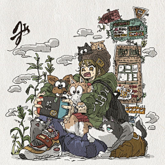 知鸢-采集到かずき旅途中的人和狗