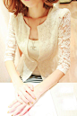 卡卡 2013春装新款甜美蕾丝勾花小西装外套女修身韩版短款小西服