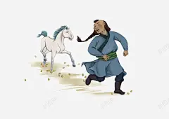 蒙古族神话插画 创意素材