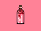 Bottle illustration ui ux app branding bottle design color pink bottle julien project illustrator identity icon vector minimal art sketch flat design illustration