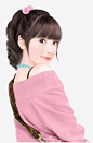 可爱粉衣少女手绘高清素材 可爱 少女 免抠png 设计图片 免费下载