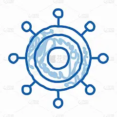 危险细菌涂鸦图标手绘插图