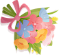 日常鲜花插画节日温馨手绘花卉彩色花朵教师节图片