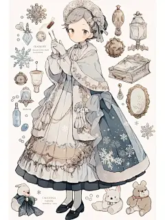 雪花元素 冰雪晚礼服❄️