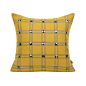软装沙发北欧简约现代新中式黄色灰色线条纹银色扣铆钉轻奢靠垫包-淘宝网