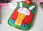 DIY的一份吉祥--手工缝制兔儿爷手机套