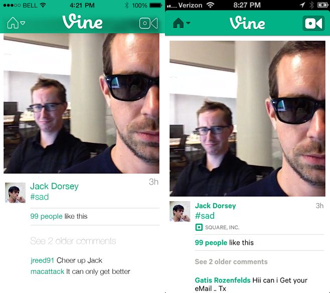 Vine App iOS 7 Redes...