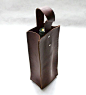 Cedar Brown Leather Wine Tote by Delicate Utility on Scoutmob Shoppe. Ditch the plastic shopping bag for good--and show up in style instead with this rugged, handmade tote.