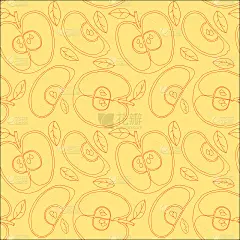 彩色背景与矢量无缝苹果