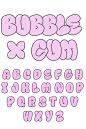 the letters and numbers are pink in color