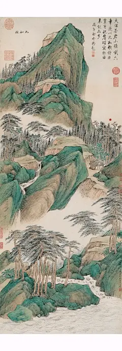 历代画家，画水百图，千姿百态_山水画