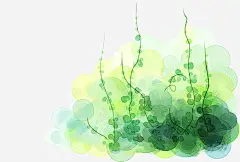手绘蓝绿色秋季植物高清素材 植物 秋季 蓝绿色 免抠png 设计图片 免费下载