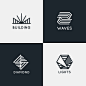 Abstract lineal logo collection Free Vector