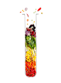 饮食,试管,研究,科学,影棚拍摄_154306656_vegetables making the shape of a test tube_创意图片_Getty Images China