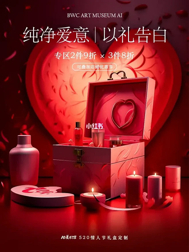 关键词：
情人节礼盒包装设计，纸盒包装，...