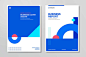 蓝色主题企业文化手册封面设计模板 (psd)