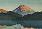川濑巴水笔下的富士山 - 小红书