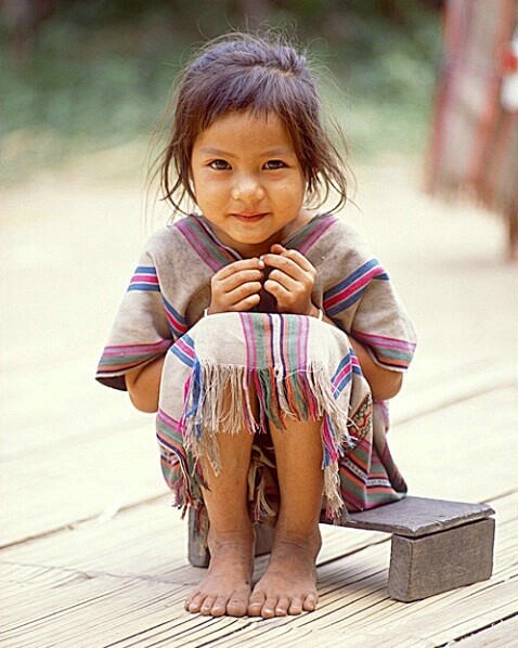 泰国北部的小女孩