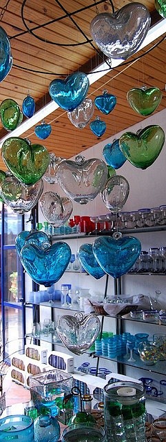 hand blown glass hea...