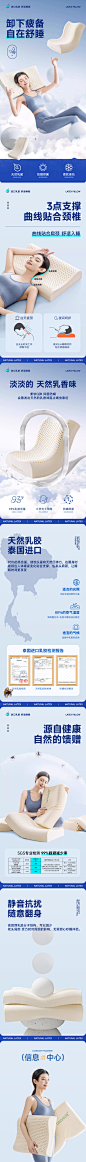 泰国乳胶枕头家用天然橡胶护颈椎枕助记忆枕芯学生宿舍低睡眠硅胶-tmall.com天猫