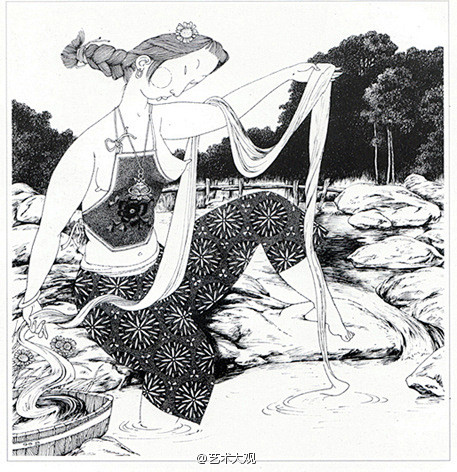 黑白人物装饰画 -3