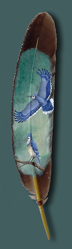 Hand Painted Feather...