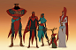 Dune, Arrakis, Matt Rhodes : (re-posting these with some flat colors thrown on)

I finally gave in to the siren song of Dune and was dashed upon the rocks like so many concept artists before me. There just isn't time to render these, but I’m reasonably pl