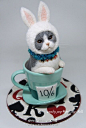 羊毛毡作品「不思议之国的喵丽丝」，将于3月13日~19日开催的『銀座☆猫まっしぐら展』进行展示。 ​​​​