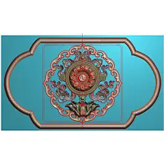 洋花镜 电脑数控精雕图_5276956143