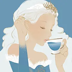 插画师mu_mashu的一组唯美女生人物插画，淡雅的配色和优雅的人物姿态~太美了！ ​​​​