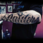 Mens Script Oakland Raiders Outer Forearm Tattoos
