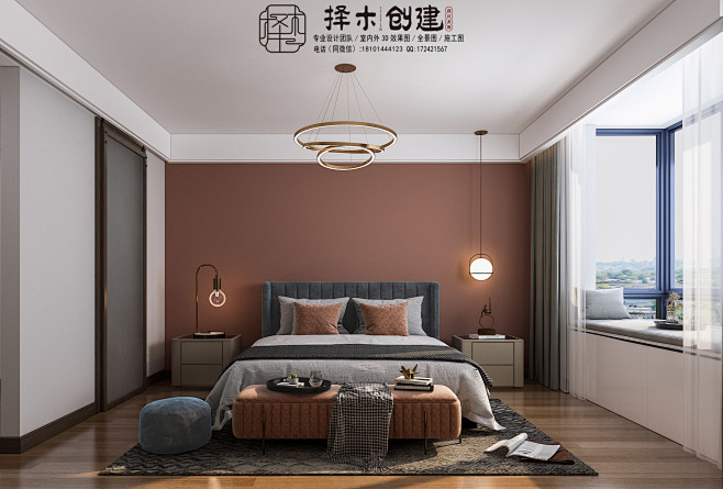 已处理 现代卧室——扬州择木创建设计表现...