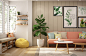 Colourful Interiors With Connection: Green, Coral, Blue And Yellow Decor : It’s easy to go all out with colour in our homes. We pick a few shades and boom! There it is; a cheerful concoction of paintwork, furniture and accessories. I