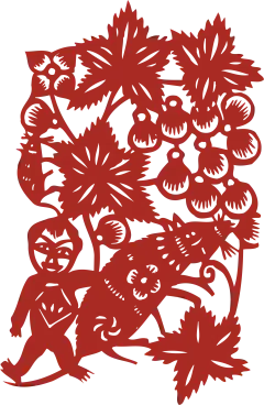 窗花 民俗 剪纸剪影 喜庆 喜 成亲 新婚 新年 素材(2727)