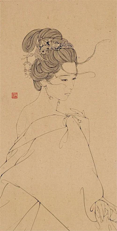 ~小迷糊~采集到中国元素——工笔人物