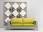 2 seater fabric sofa GATSBY by Missana design Pepe Albargues: 