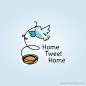 Home tweet home标志设计