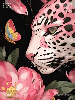 Ai数字艺术｜GUCCI壁纸｜粉豹_4_萌新小尸子_来自小红书网页版
