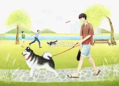 韩国插画_宠物_清新_Yestone邑石网_高品质的版权图片及商业正版图片素材提供商