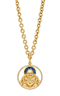 Sheryl Lowe 14K Yellow Gold And Sapphire Buddha Necklace