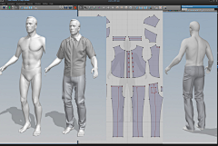 Na只折耳喵采集到C4D-服装板片参考
