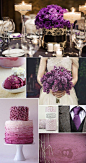 紫色婚礼布置 好浪漫啊！~