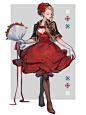 水果和花的拟人插画，太唯美可爱了，好喜欢这个画风丨插画师aruk_bb ​​​​