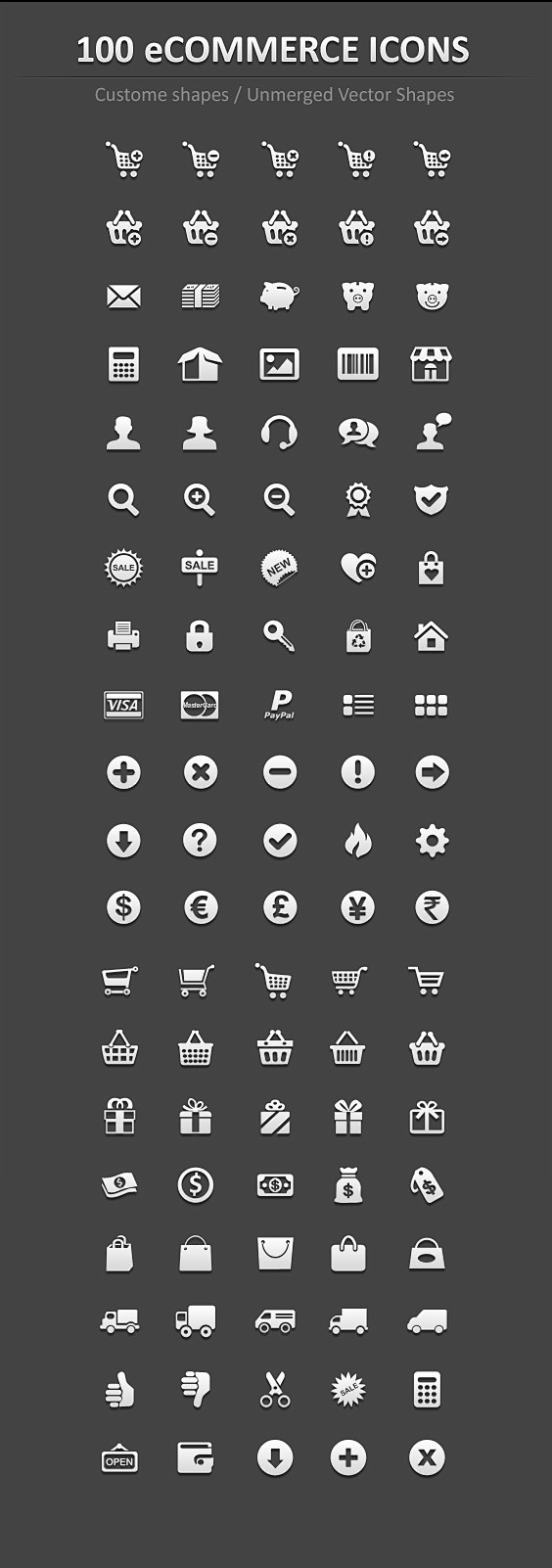 100 eCommerce Icon a...